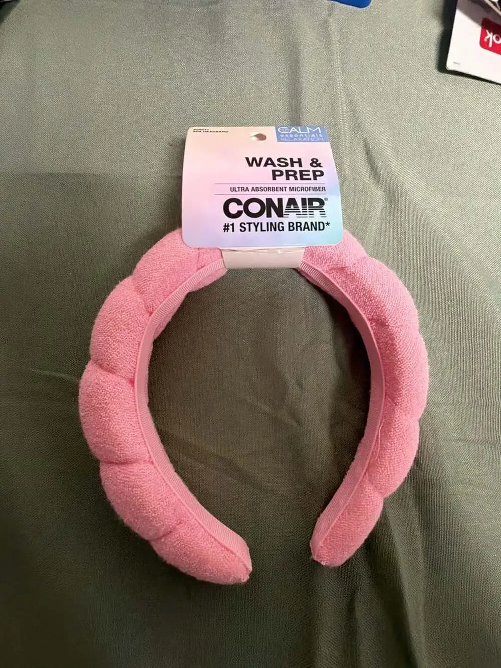 Conair Calm Essentials Wash & Prep Ultra-Absorbent Microfiber Pink Bubble Spa He